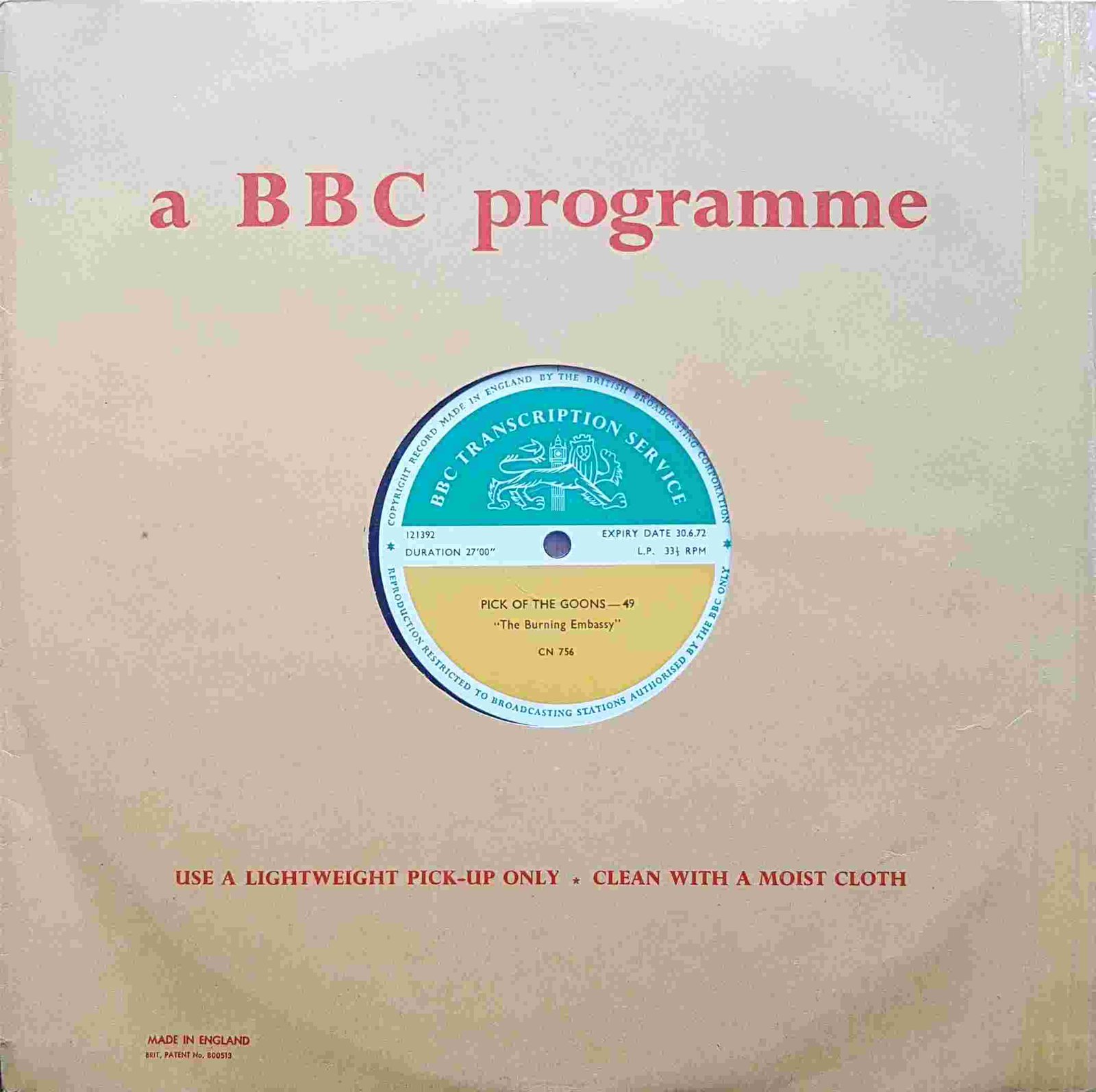 Discovery Of BBC Transcription Service CN Albums